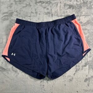 Under Armour Women Navy Pink Running Shorts Athletic Gym Workout Size‎ Medium